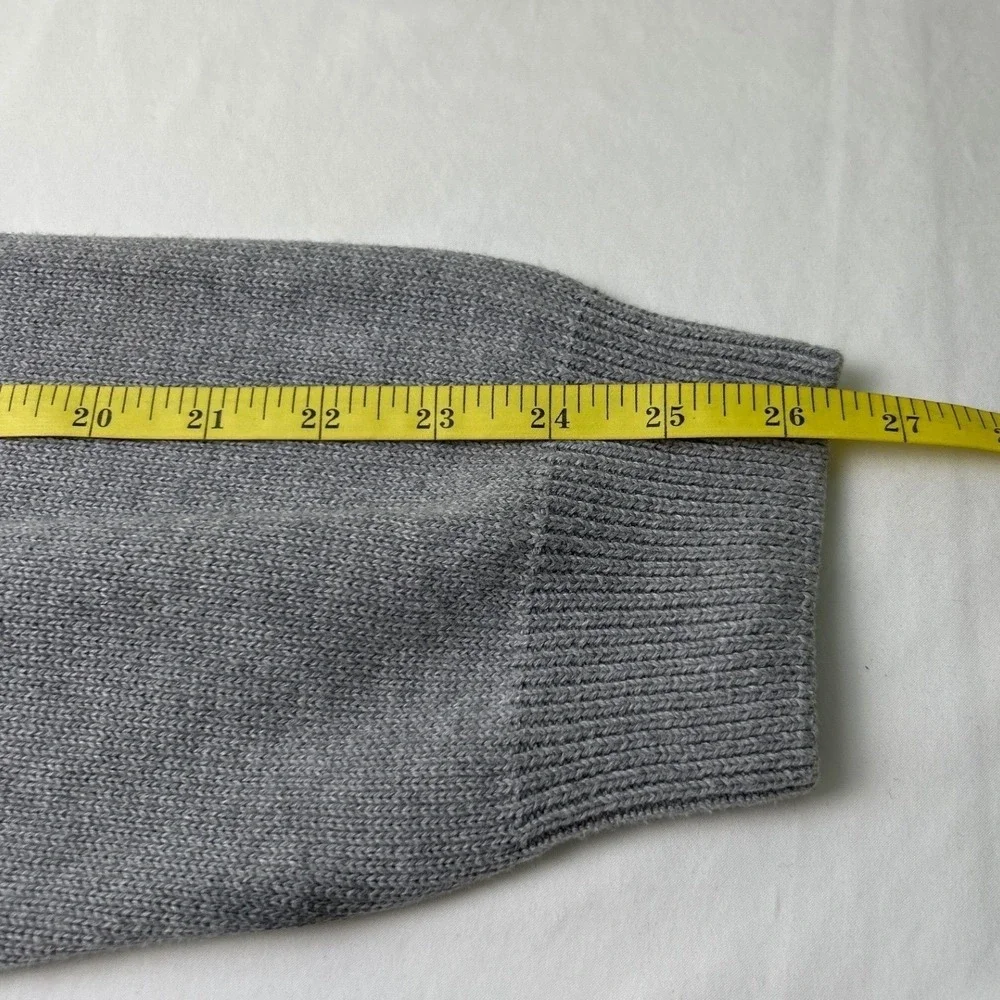 Chaps Mens Gray Button Up Cardigan Sweater Size L Cotton Preppy Academia Casual